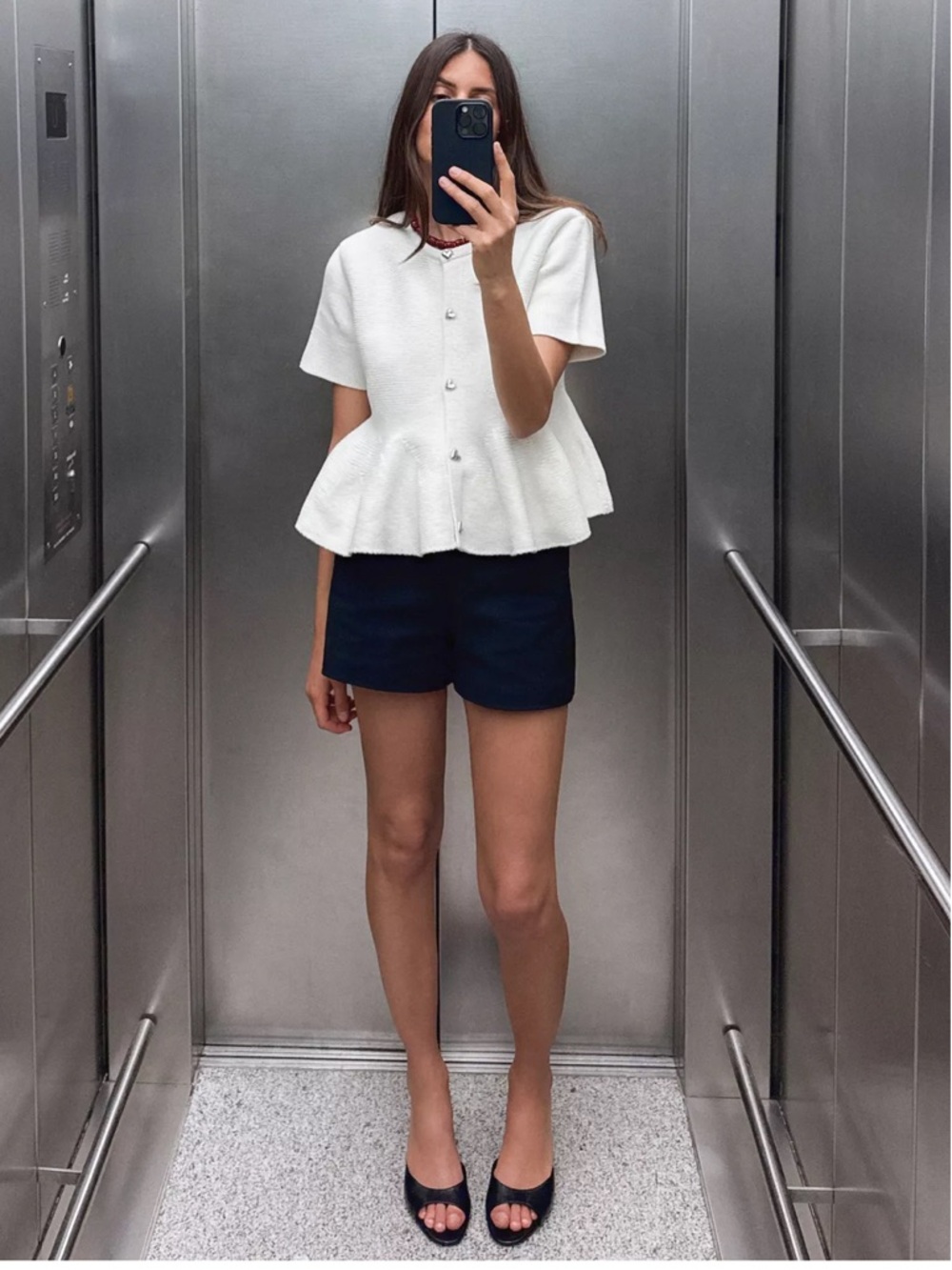 New ZARA Short-Sleeve Peplum Jacket